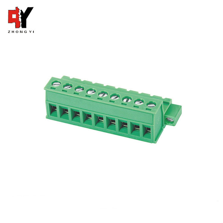 Copper Connector Plug In Terminal Block 5.0mm 5.08mm