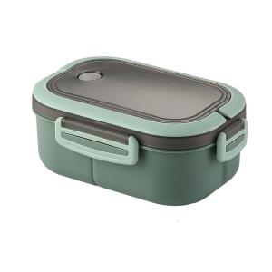 Wholesale Plastic Bento Lunch Box Double-layer Lunch Box Microwave Safe 1200ml Green from china suppliers