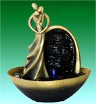 Golden Color Decorative Table Top Water Fountains In Dancer Shape