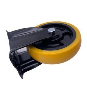 Wholesale Fixed PU Caster Wheels Industrial Medium Duty 100MM from china suppliers
