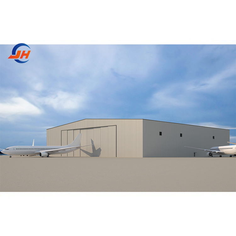 240x250 Size Welding Processing Service Hangar for Private Aircraft Steel Structure Made