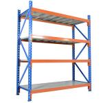 Grey 4 Levels Butterfly Commercial Metal Shelving Light Duty For Electronic