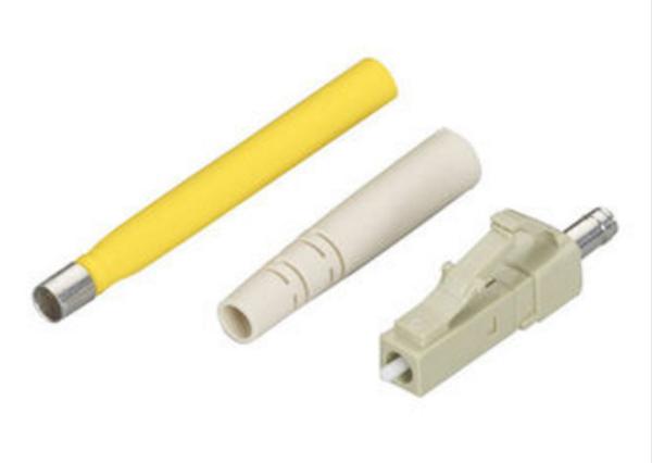 CATV Simplex 0.2MM Long Sleeve Multimode LC optical fiber connector Beige