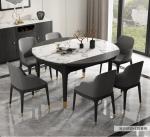 Round / Square Marble Top Dining Room Table With Solid Wood Or Metal Legs