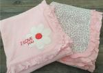 Embroidered Ruffle Baby Sleep Cover , Luxury Cotton Bedding Sets For Baby Cribs