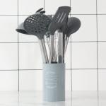 Hygiene Colorful 8 Piece Silicone Stainless Steel Kitchen Utensils For Cooking