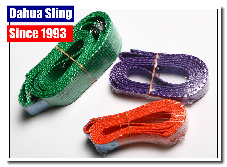 Tuff Edge Webbing Lifting Straps With Hooks , Industrial Lifting Slings Anti - Cut