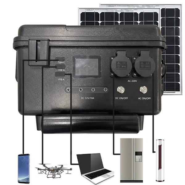 Safety Protection Rechargeable Portable Power Station Emergency Solar Power