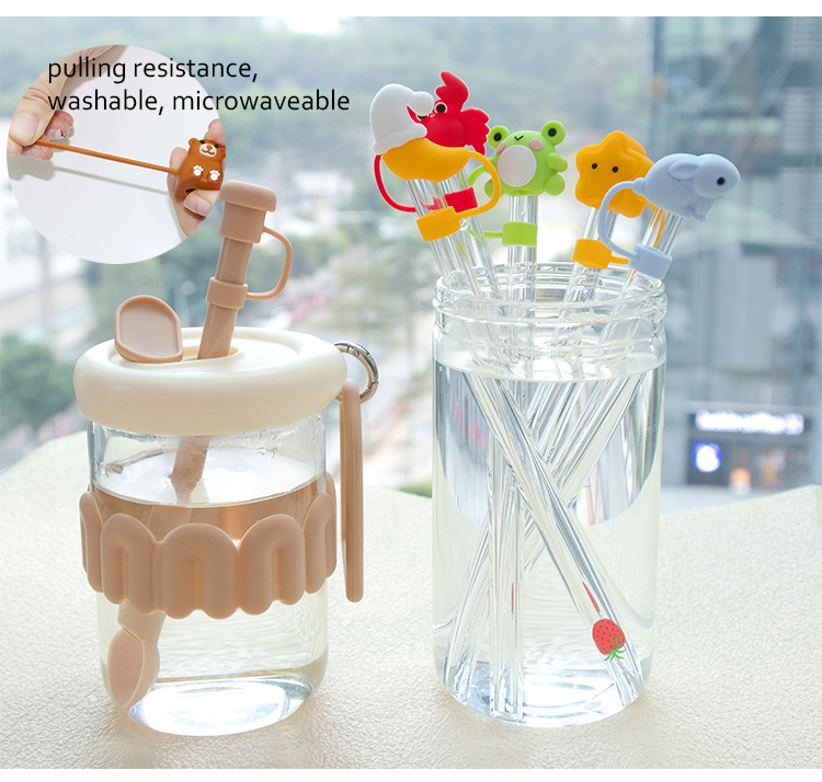 Cactus Straw Stoppers Protector Straw Toppers for Stanley 40 Oz Tumbler with Handle Dust-Proof Straw Caps for Water Bottle