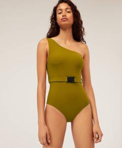 Wholesale Tiered Layer Tie a Knot Front Top With Low waist Bikini swimsuit high cut from china suppliers