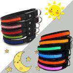 USB Rechargeable Light Up Dog Collar , LED Flashing Dog Collar Night Visible