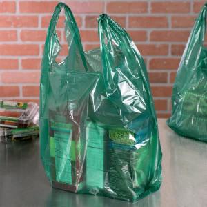 Wholesale 0.51 Mil Green T Shirt Bags Custom Printed For Shopping ISO9000 Certification from china suppliers