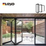 Hurricane Proof Sound Insulation Double Glazed Bi - Folding Door Aluminum Patio