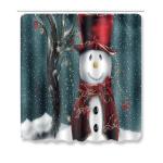 Snowman Christmas Bath Mat Set Anti Skid Restroom Mat Set
