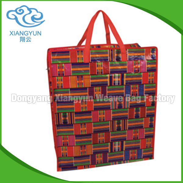 Foldable Reusable PP Woven Shopping Bag Pp Non Woven Shopping Bags With Zip