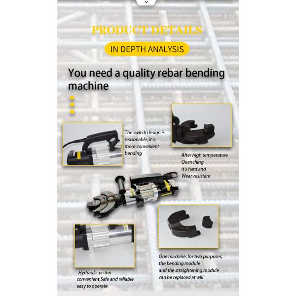 Bending Machine Manual Rebar Bender Portable Handheld Type Steel Bar 4-32mm