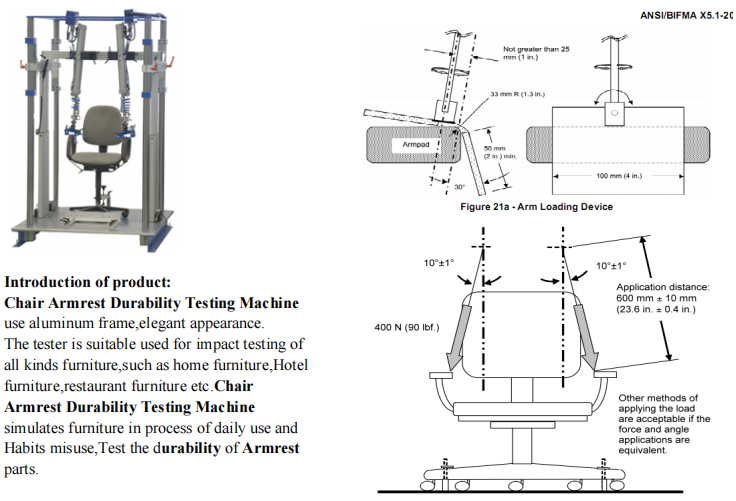 Chair Armrest Durability Testing Machine