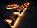 Manufacturers direct customized outdoor commercial logo signs 3D backlit metal