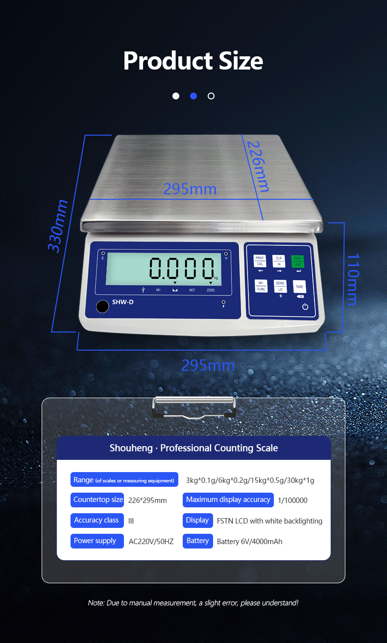 3KG Customizable LCD Display Precision Weighing Table Scale for Accurate Measurements