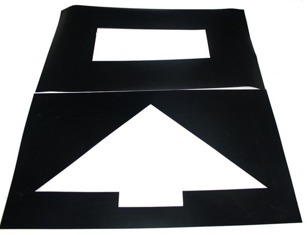 Parking Lot Symbol PVC Stencil Rectangle For Symbol Mark Printing Spurt Draw