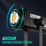 300W Photography Lights OLED Display Continuous Studio Lighting 2700K 7500K Sun