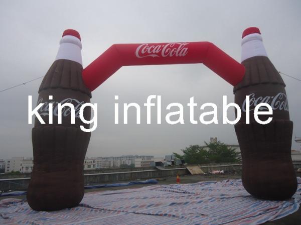 Coca Cola Bottle Shape Inflatable Arches For Advertising / Inflatable Entrance