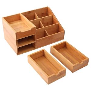 Wholesale Living Room Jewelry Storage Cabinet Dressing Table Top Bamboo Cosmetics Display Table from china suppliers