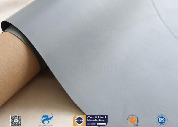 10.6oz 39" Grey PVC Coated Fiberglass Fabric For Fabric Air Duct 0.33mm
