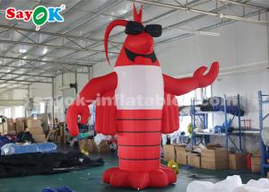 Wholesale 4m Red Outdoor Crawfish Inflatable Cartoon Characters For Lobster Festival from china suppliers