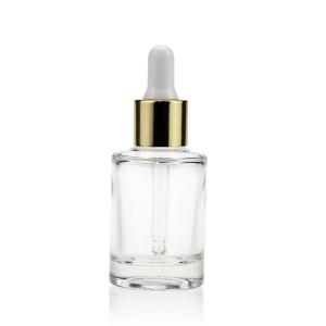 Wholesale Luxury Cosmetic Packaging Empty Clear Glass Dropper Bottle With Pipette 30ml Oil Dropper Bottle F124 from china suppliers