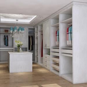 Wholesale Leminate Corner Walk In Wardrobe Furniture Off White from china suppliers
