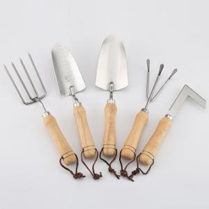 Wholesale Wooden Handle Stainless Steel Garden Hand Tools Five Piece Set from china suppliers