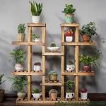 Multi Tiered Wooden Flower Pot Plant Stand Home Patio Lawn 3 6 Steps