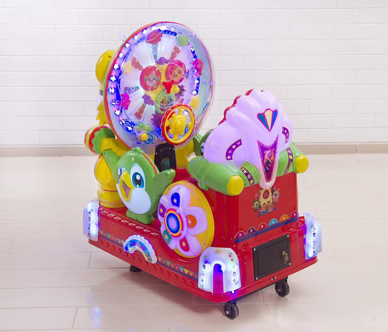 Eletronic Kids Swing Machine Shopping Mall Children Coin Pusher Game Center Dreamland Amusement Games Tiger Kiddie Rides Ex-work