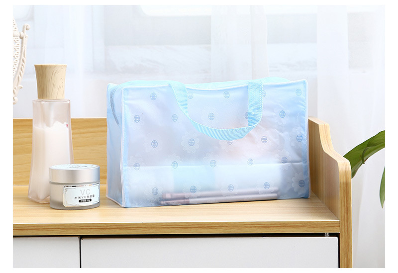 Portable L20*D9*H16cm Translucent Waterproof Makeup Bag