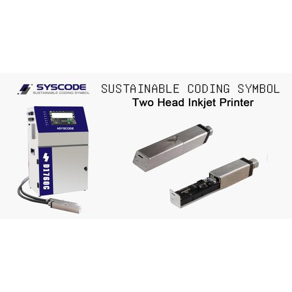 Dual Head CIJ Printing Machine High Speed 285m/Min IP55 Rated Industrial Inkjet Coding Printer