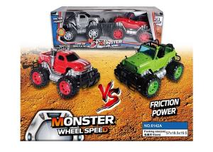 Wholesale Kids 2 In 1 Friction Powered Toys Jeep Pickup Truck With Big Wheel Multicolor from china suppliers