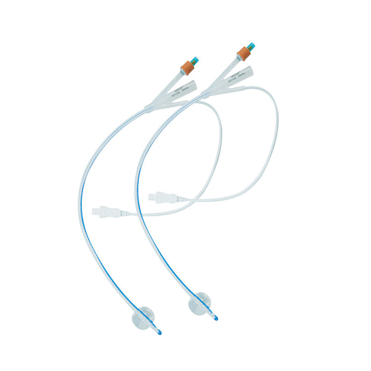 Disposable Medical All Silicone Foley Catheter 2 / 3 Way For Adult