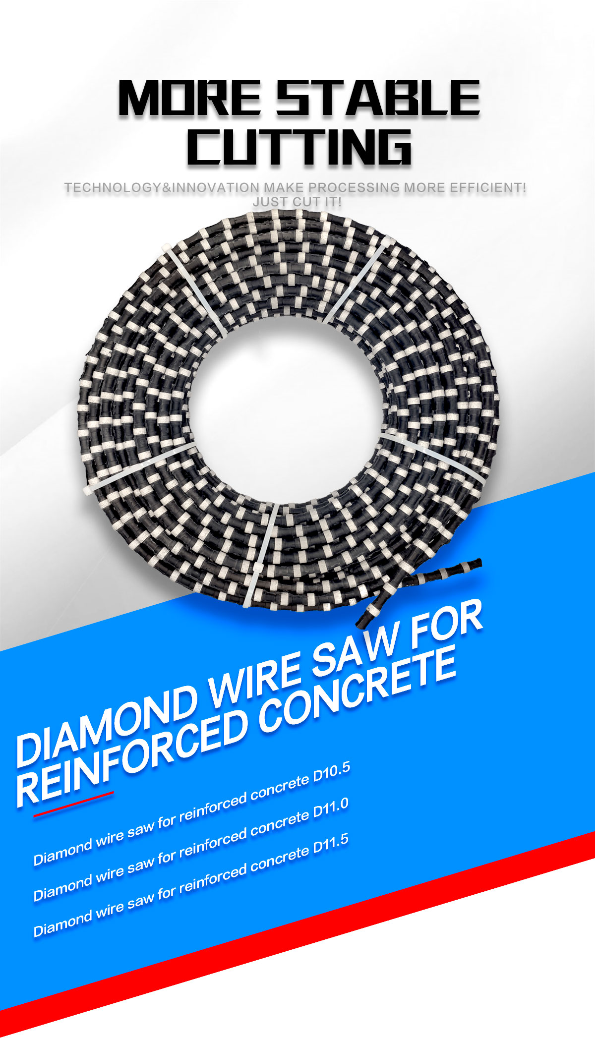 Diamond Wire Rope Fast Wire Saw for Concrete Cutting on Reinforced Concrete Wall