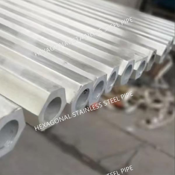 TP304 Stainless Steel Hexagonal Pipe Tube Hot Rolled Bright Polished Hairline