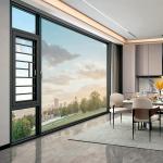 Level 8 Air Tightness Black Aluminum Alloy Casement Windows for Customized