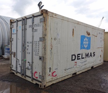 Used 20ft Refrigerated Reefer Cargo Container with External Dimensions 6058 x 2438 x 2591 mm