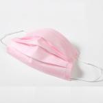 Soft Texture Pink Disposable Mask , Pink Face Mask General Size 17.5 * 9.5cm