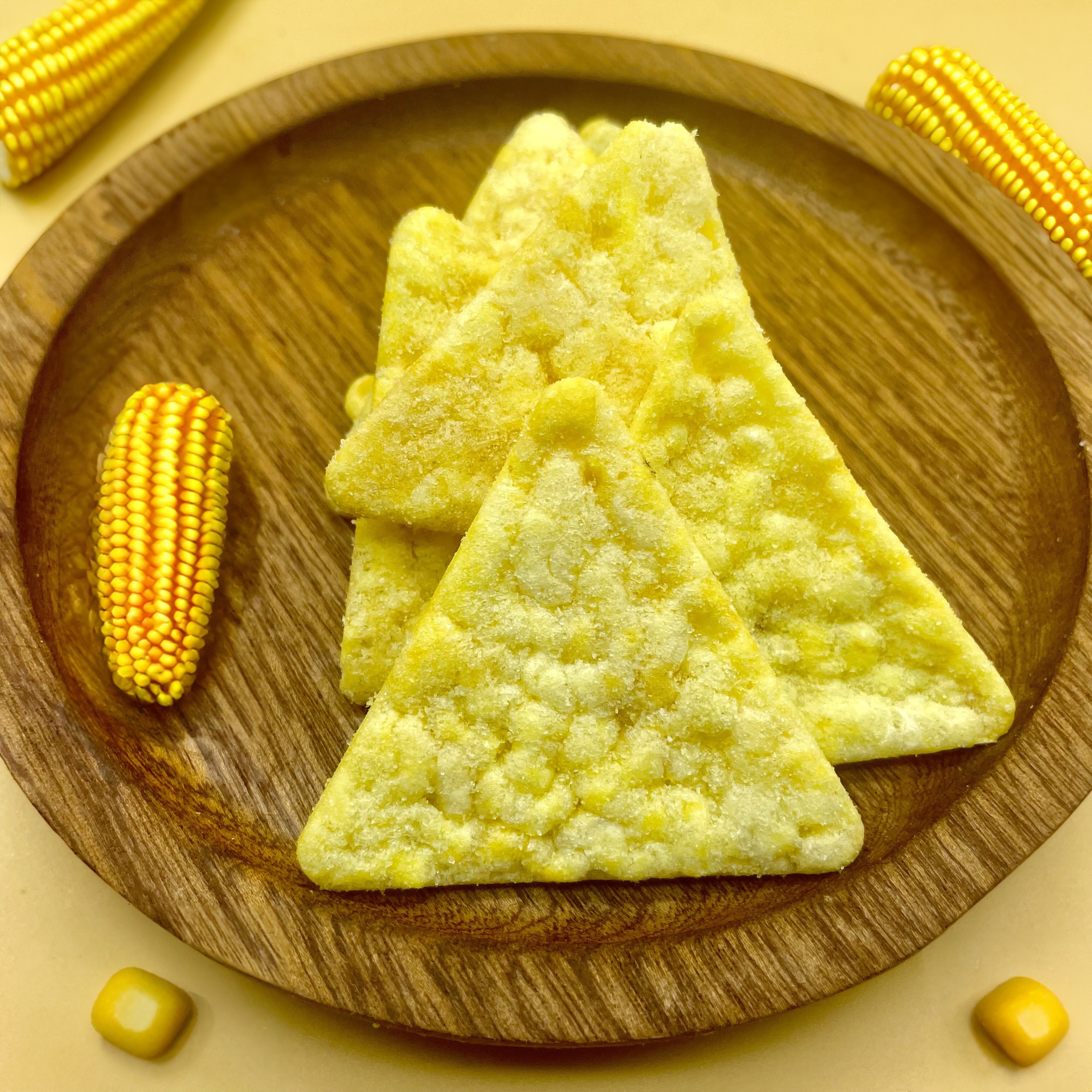 Baked Triangle Corn Cracker Chips Gluten Free Bursting With Natural Corn Taste