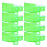 Customized Vinyl Event Wristbands White Red Blue Printing Heat Transfer