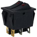 Round 12V On Off Red LED Rocker Switch For Car / Boat