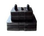 Cast Steel Gym Equipment Weight Plates , Black Fitness Equipment Parts For