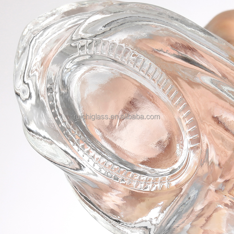 Custom Sealing Type 75cl Irregular Vodka Glass Bottle with Super Flint Glass Material
