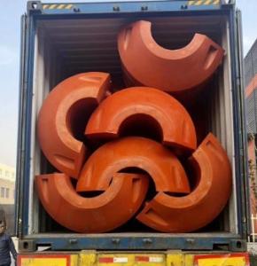 Wholesale corrosion resistance pipeline floats for offshore dredging ID200*OD600*L700 from china suppliers