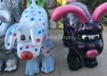 Custom Large Fiberglass Animals Fiberglass Dog Statues With Different Logo